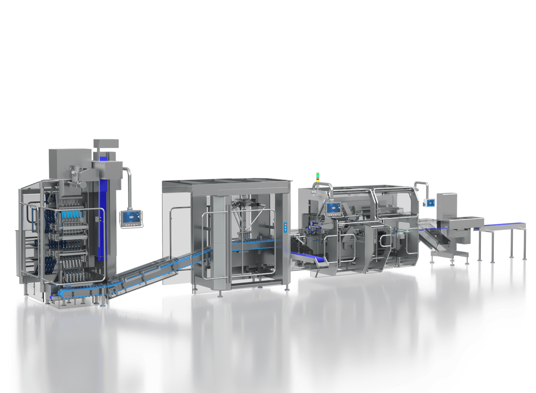 Packaging Line for Stick Packs in Pre-Glued Cartons